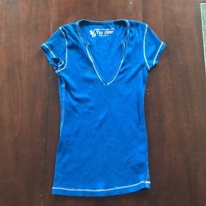 Victoria's Secret Sm Blue Ribbed Tee